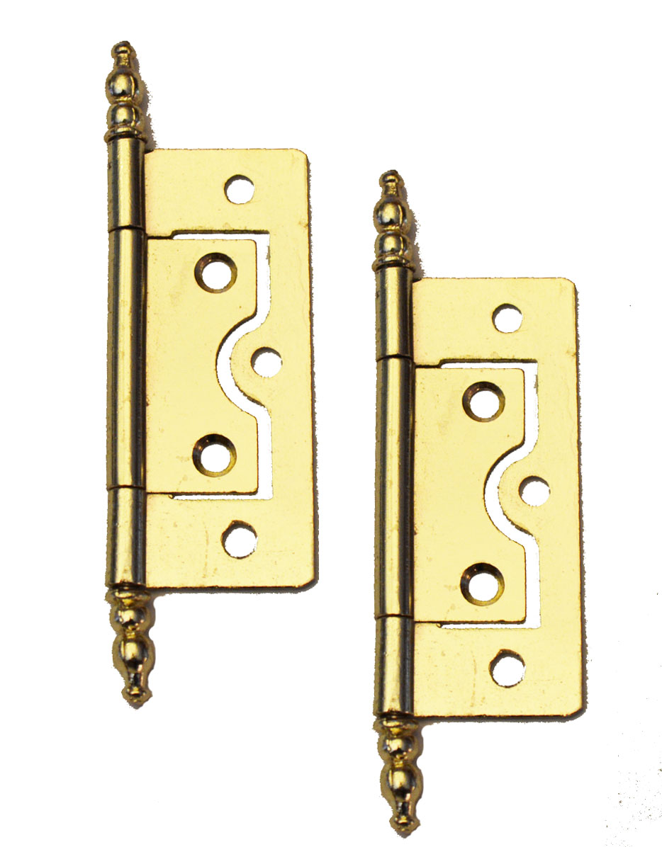 Brass Finish Decorative Finial Butt Hinges (No.8760mm)